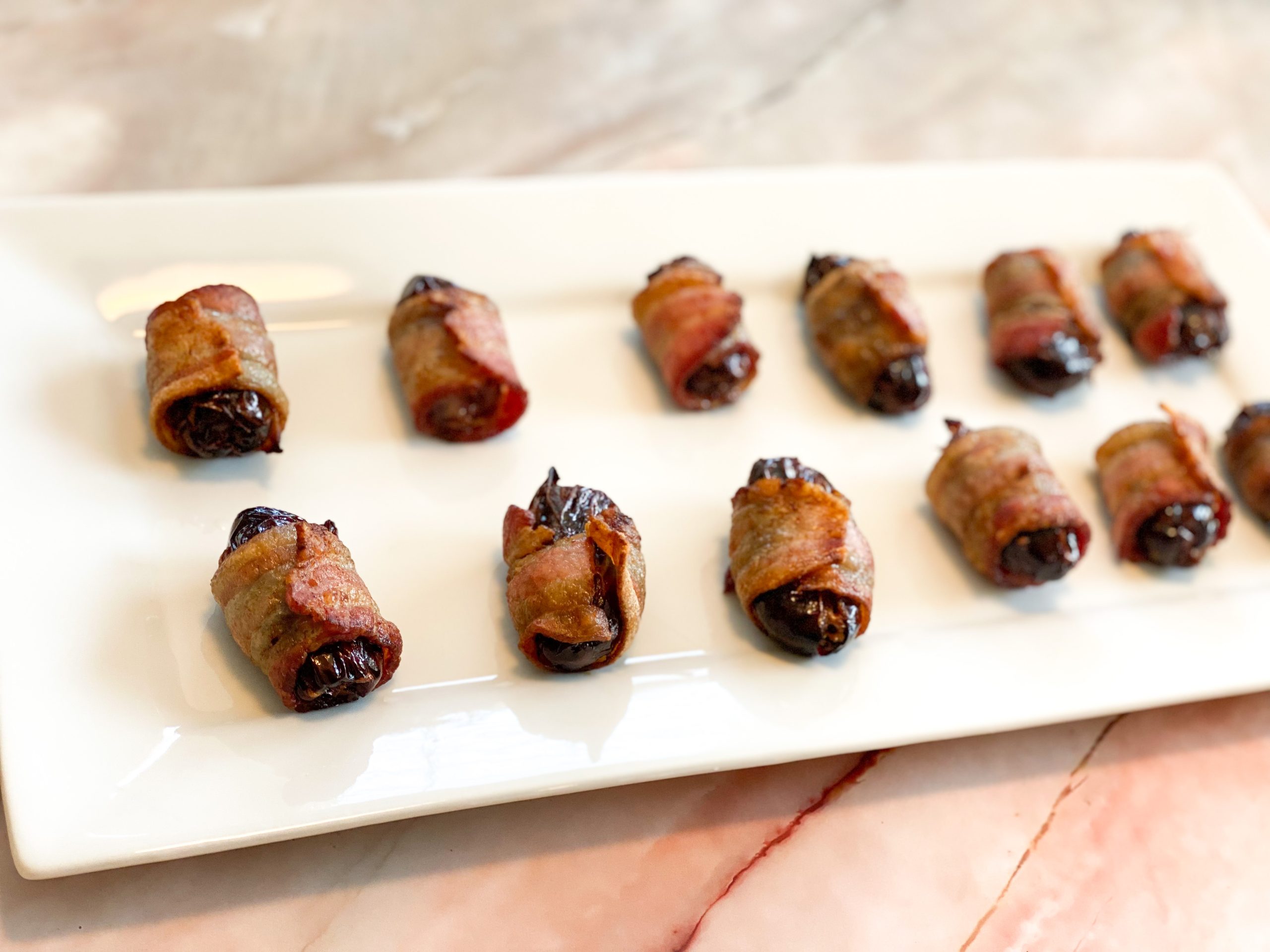 Two Ingredient Bacon Wrapped Dates
