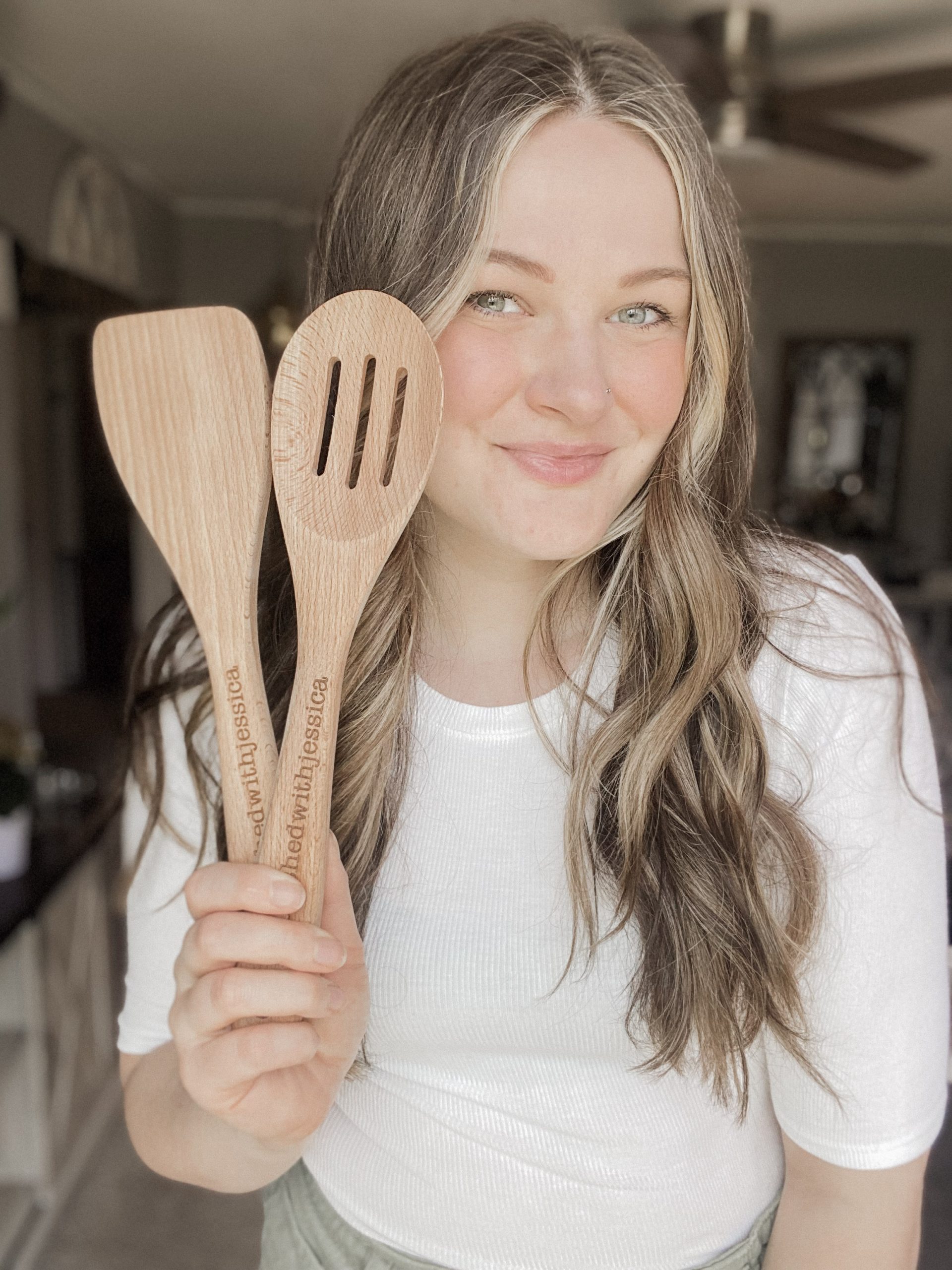 girl holding spoon