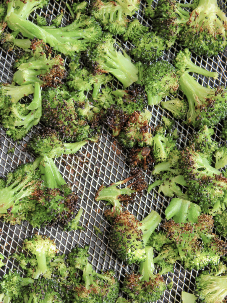 Close up on crispy broccoli