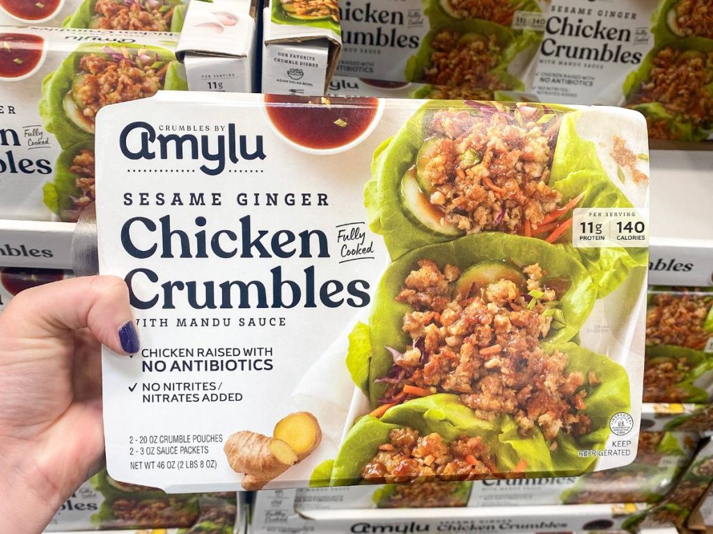 Package of Chicken Crumbles from Costco