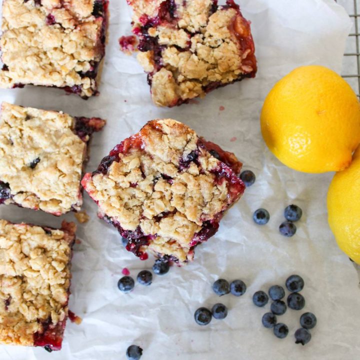 Blueberry Lemon Crisp Bars