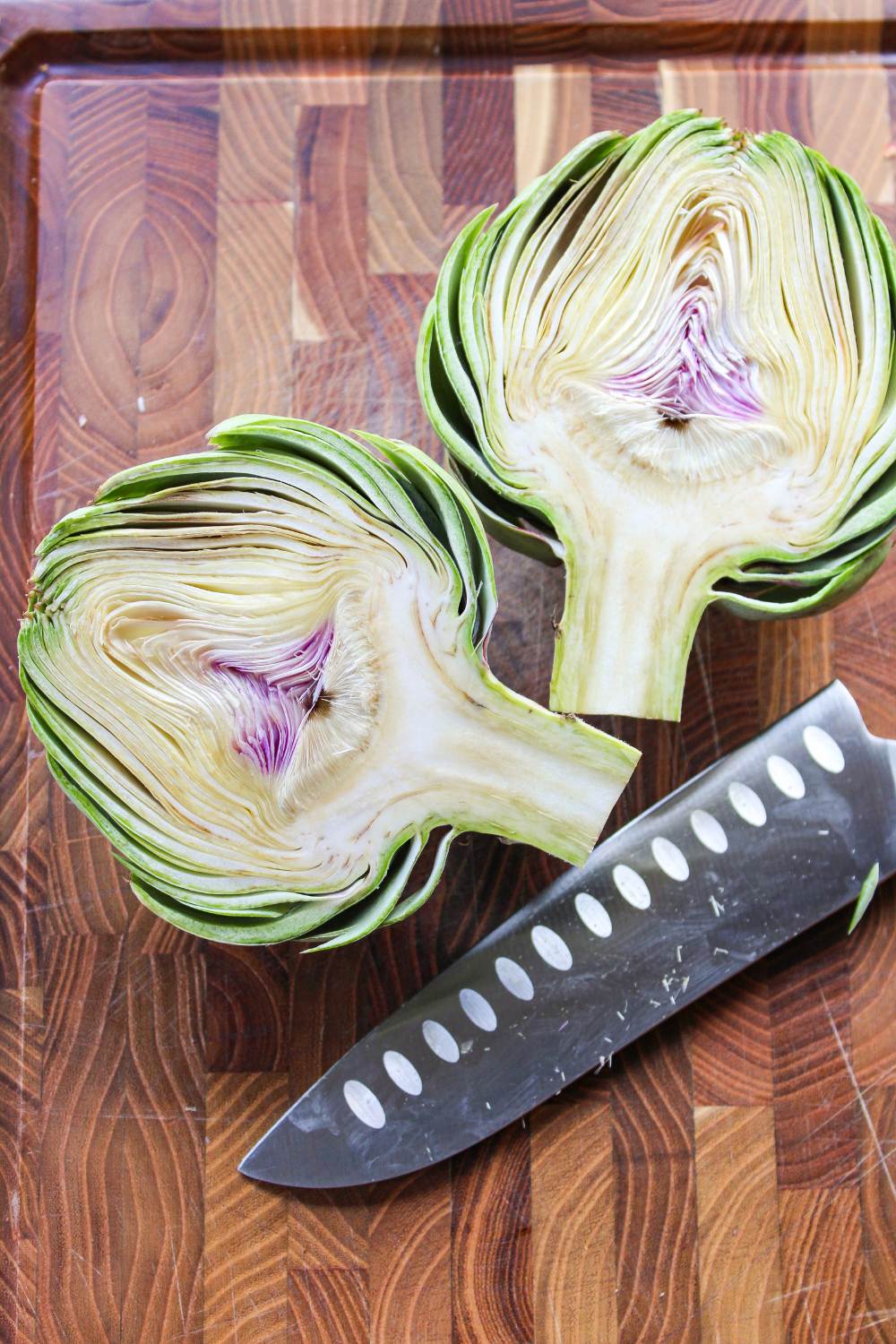 artichoke sliced open