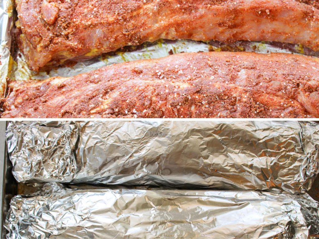 ribs wrapped in foil