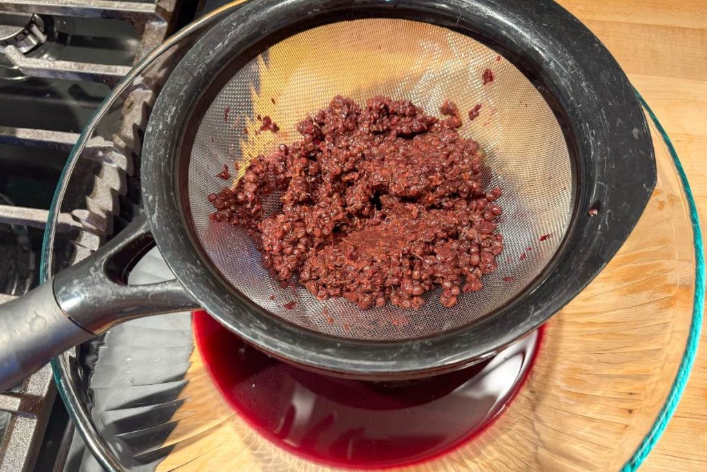 Elderberry straining