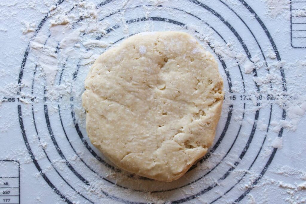 pie dough in a disk ready to be rolled out