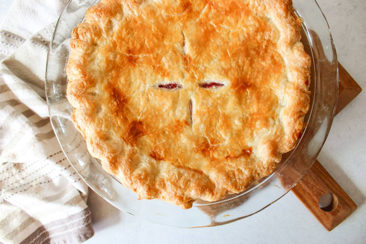 homemade butter pie crust baked