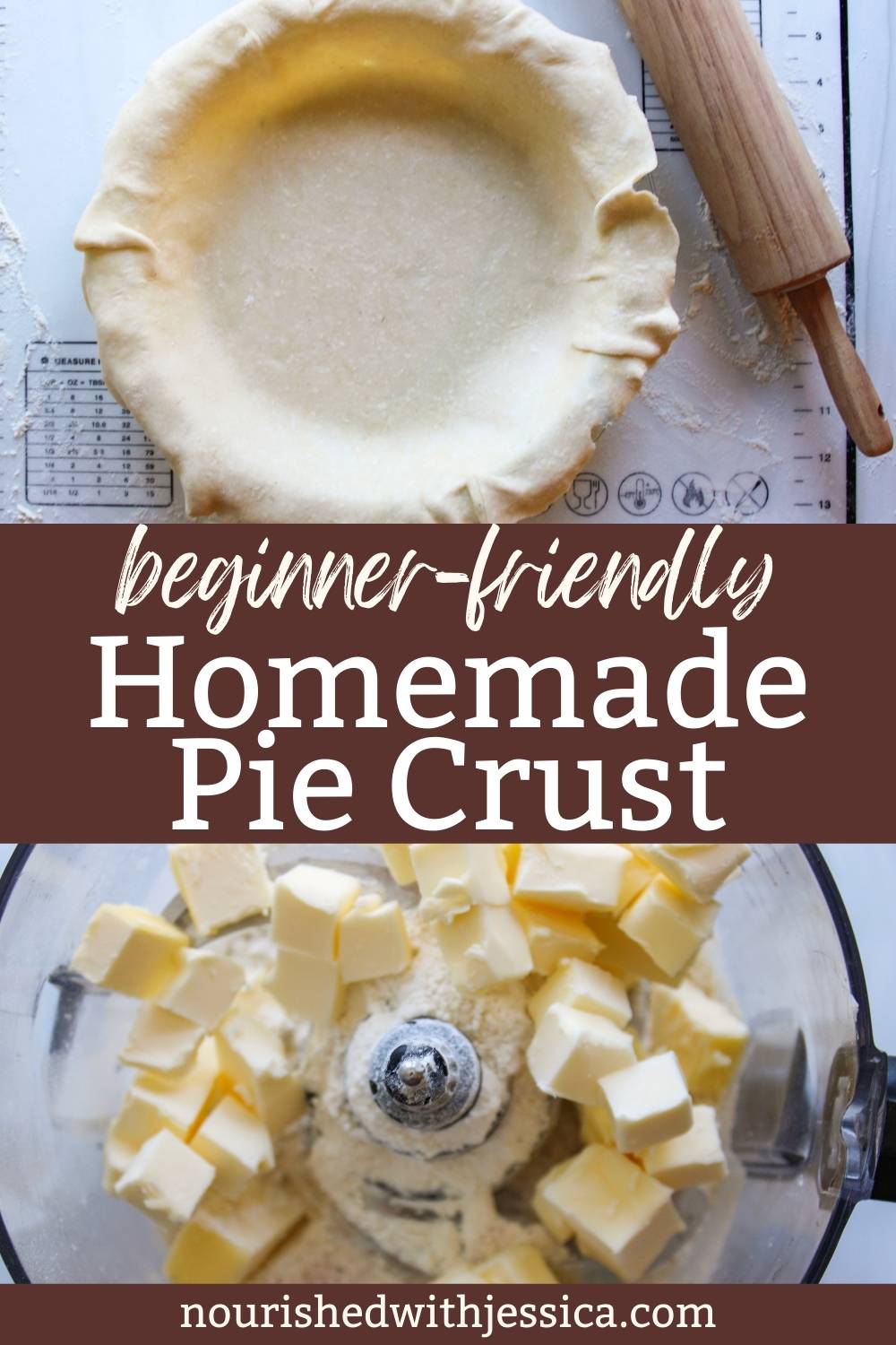 Homemade pie crust pin graphic