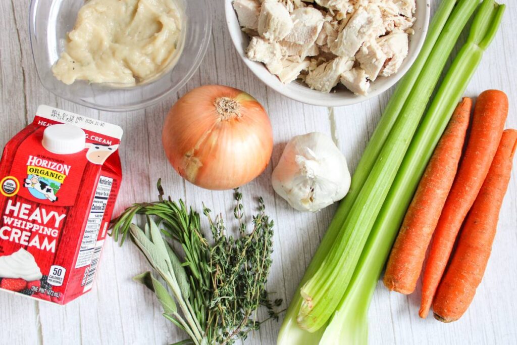 ingredients for turkey pot pie