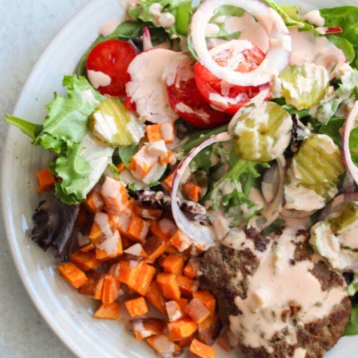 Burger Salad with Special Sauce