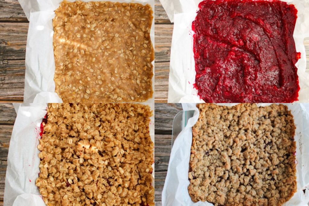 process photos to make cranberry orange bars