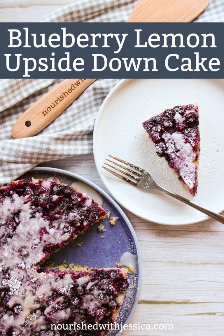 Blueberry Lemon Upside Down Cake - Nourished with Jessica